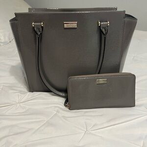 Kate Spade Charcoal Tote with Ebony Straps